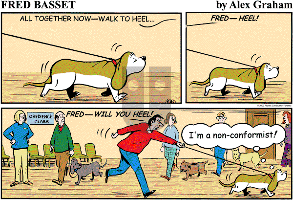 Fred Basset on Sunday February 15, 2009 Comic Strip