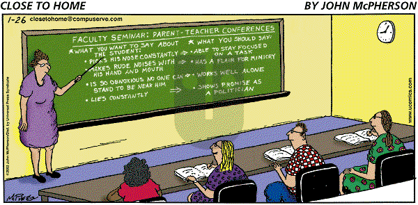 Close to Home on Sunday January 26, 2003 Comic Strip