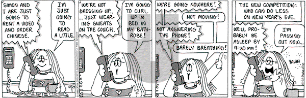 Cathy Classics on Thursday December 31, 1998 Comic Strip