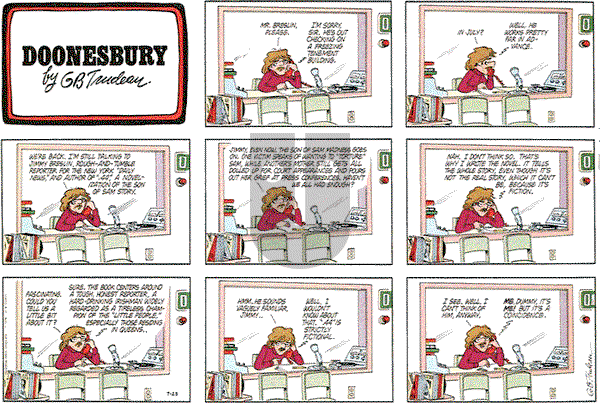 Doonesbury on Sunday July 23, 1978 Comic Strip