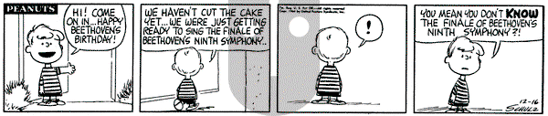 Peanuts on Wednesday December 16, 1964 Comic Strip