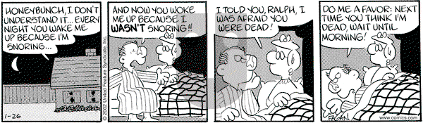 Drabble on Saturday January 26, 2002 Comic Strip