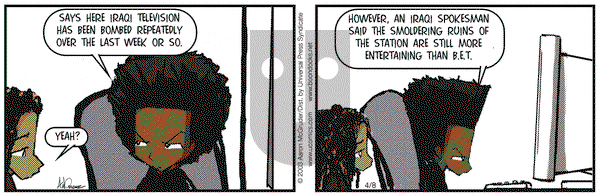 The Boondocks - Tuesday April 8, 2003 Comic Strip