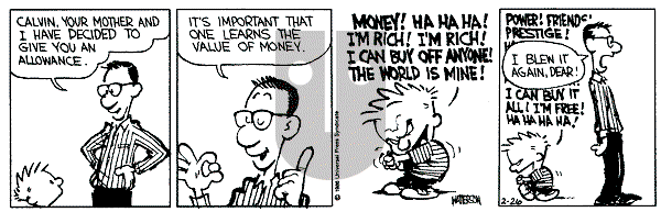 Calvin and Hobbes - Wednesday February 26, 1986 Comic Strip
