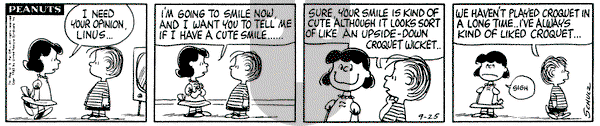 Peanuts on Wednesday September 25, 1963 Comic Strip
