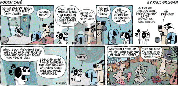 Pooch Cafe on Sunday April 4, 2010 Comic Strip