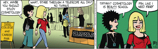 Luann on Tuesday January 22, 2013 Comic Strip
