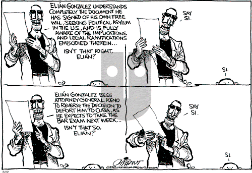 Pat Oliphant on Wednesday March 22, 2000 Comic Strip