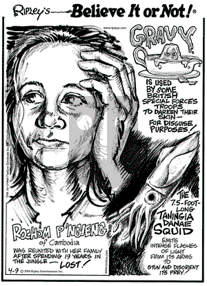 Ripley's Believe It or Not on Monday April 9, 2007 Comic Strip