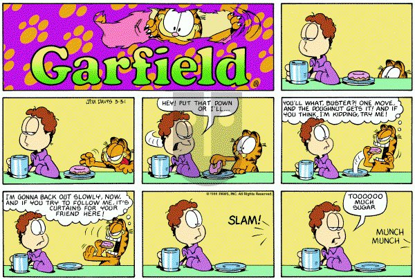 Garfield - Sunday March 31, 1996 Comic Strip