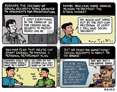 Ted Rall on Thursday December 16, 2004 Comic Strip