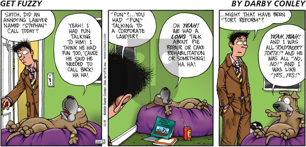 Get Fuzzy on Sunday December 8, 2002 Comic Strip