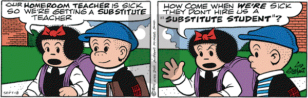 Nancy on Wednesday September 13, 2017 Comic Strip