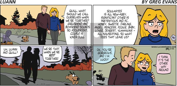 Luann on Sunday March 22, 2015 Comic Strip