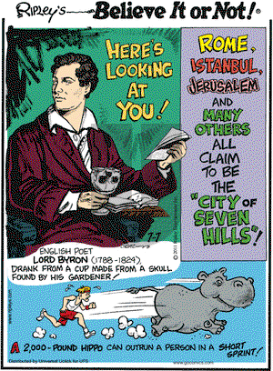 Ripley's Believe It or Not on Thursday July 7, 2011 Comic Strip