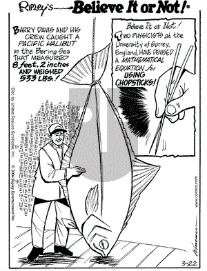 Ripley's Believe It or Not on Monday March 22, 2004 Comic Strip