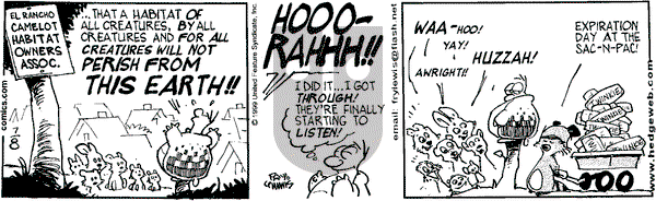 Over the Hedge on Thursday July 8, 1999 Comic Strip