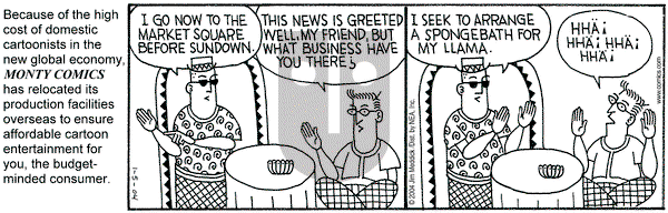 Monty on Monday January 5, 2004 Comic Strip