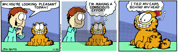 Garfield on Thursday November 30, 1989 Comic Strip