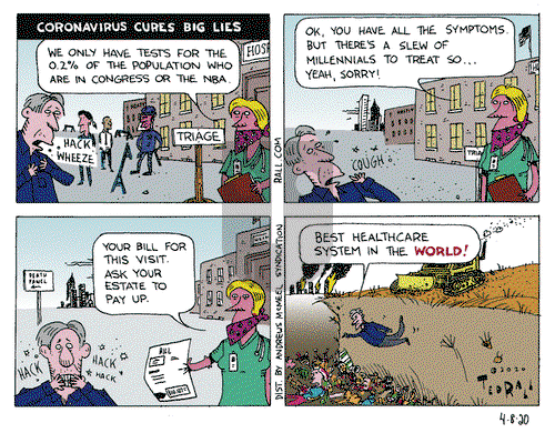 Ted Rall on Wednesday April 8, 2020 Comic Strip