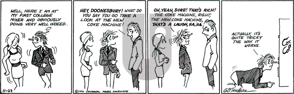 Doonesbury on Monday November 23, 1970 Comic Strip