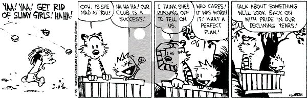 Calvin and Hobbes - Tuesday April 30, 1991 Comic Strip