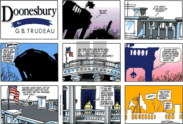 Doonesbury on Sunday February 17, 1991 Comic Strip