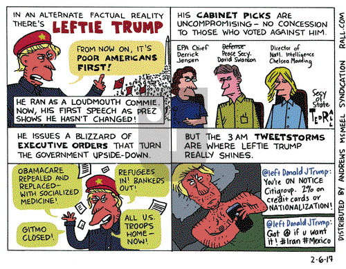 Ted Rall on Monday February 6, 2017 Comic Strip