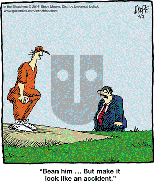 In the Bleachers on Monday April 7, 2014 Comic Strip
