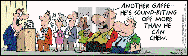 Frank and Ernest on Saturday September 27, 2014 Comic Strip