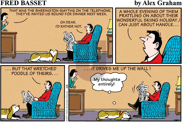 Fred Basset on Sunday April 8, 2007 Comic Strip