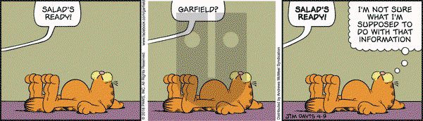 Garfield on Monday April 9, 2018 Comic Strip