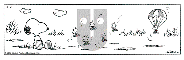 Peanuts on Wednesday April 3, 1996 Comic Strip