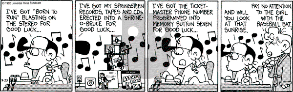 FoxTrot on Wednesday September 23, 1992 Comic Strip