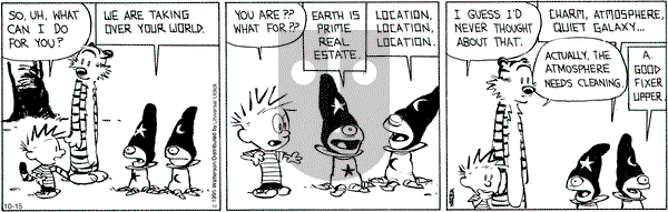 Calvin and Hobbes on Thursday October 15, 2015 Comic Strip