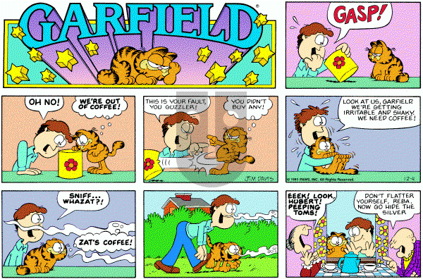 Garfield on Sunday December 4, 1983 Comic Strip