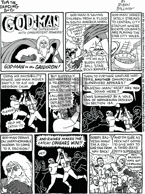 Tom the Dancing Bug on Saturday September 9, 2000 Comic Strip