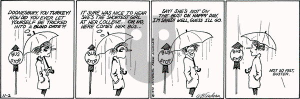 Doonesbury - Monday November 2, 1970 Comic Strip