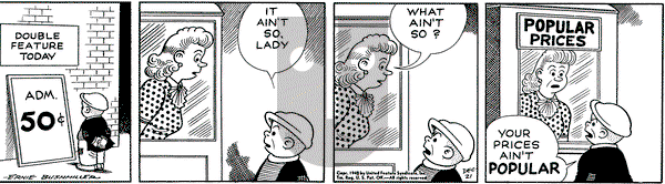 Nancy on Tuesday December 21, 1948 Comic Strip