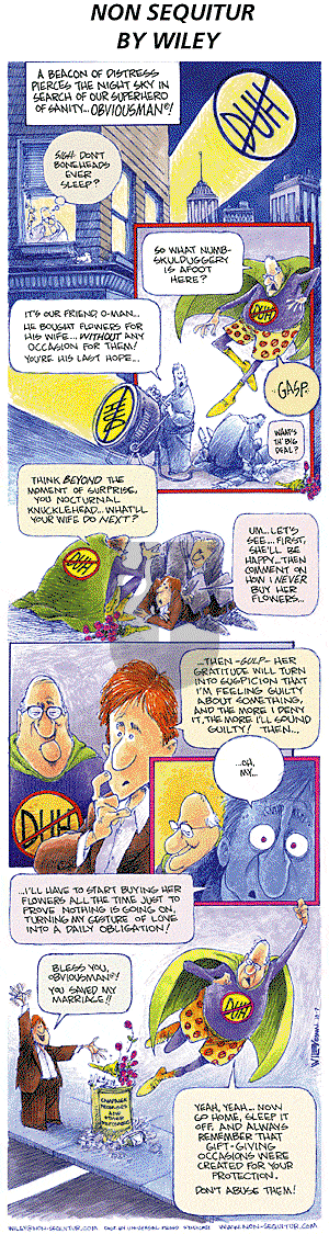 Non Sequitur on Sunday October 7, 2001 Comic Strip