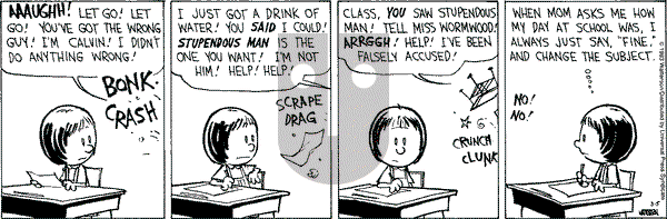 Calvin and Hobbes - Friday March 5, 1993 Comic Strip