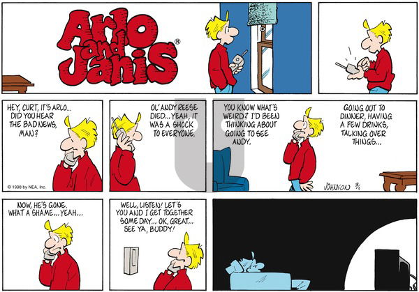 Arlo and Janis on Sunday March 1, 1998 Comic Strip