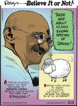 Ripley's Believe It or Not on Saturday February 13, 2021 Comic Strip