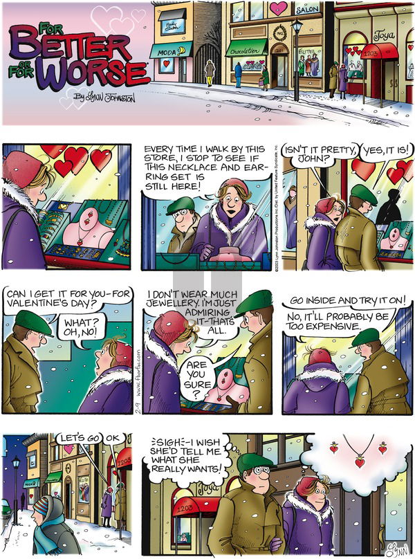 For Better or For Worse on Sunday February 9, 2003 Comic Strip