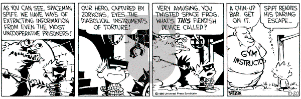 Calvin and Hobbes on Monday October 20, 1986 Comic Strip