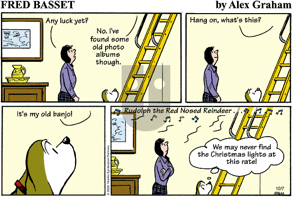 Fred Basset on Sunday December 7, 2003 Comic Strip