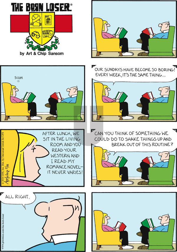 The Born Loser on Sunday May 18, 2014 Comic Strip