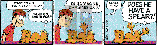 Garfield on Monday October 18, 2010 Comic Strip