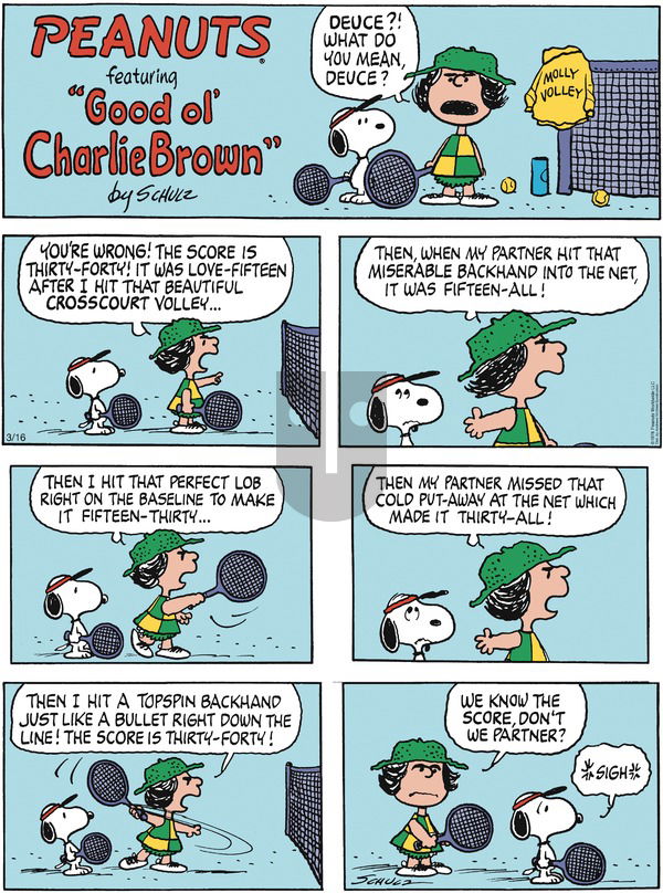 Peanuts on Sunday March 16, 2025 Comic Strip