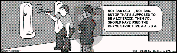 F Minus on Saturday September 23, 2006 Comic Strip
